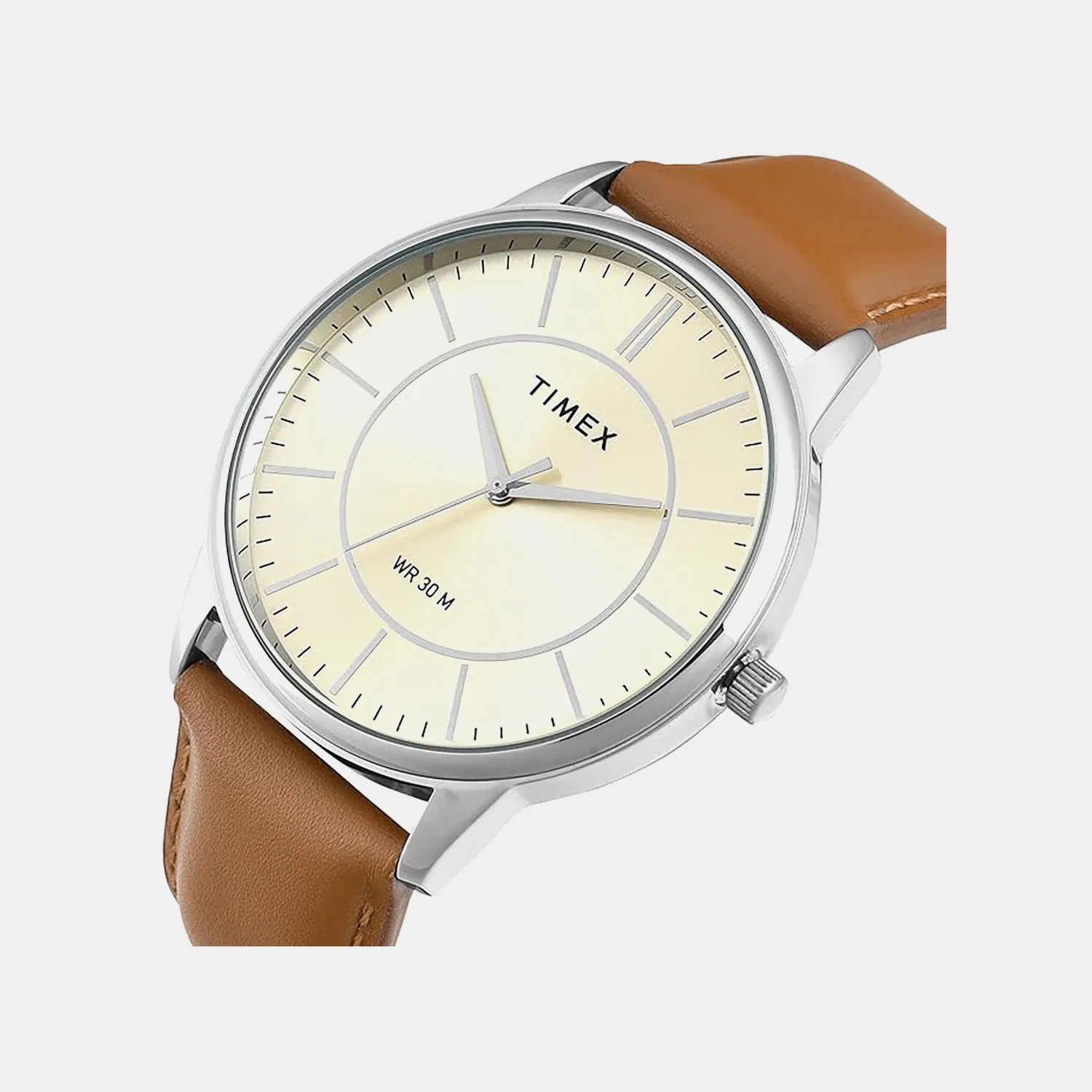 Classics Men Quartz Beige Dial Analog Leather Watch TWTG12100 - Image 3