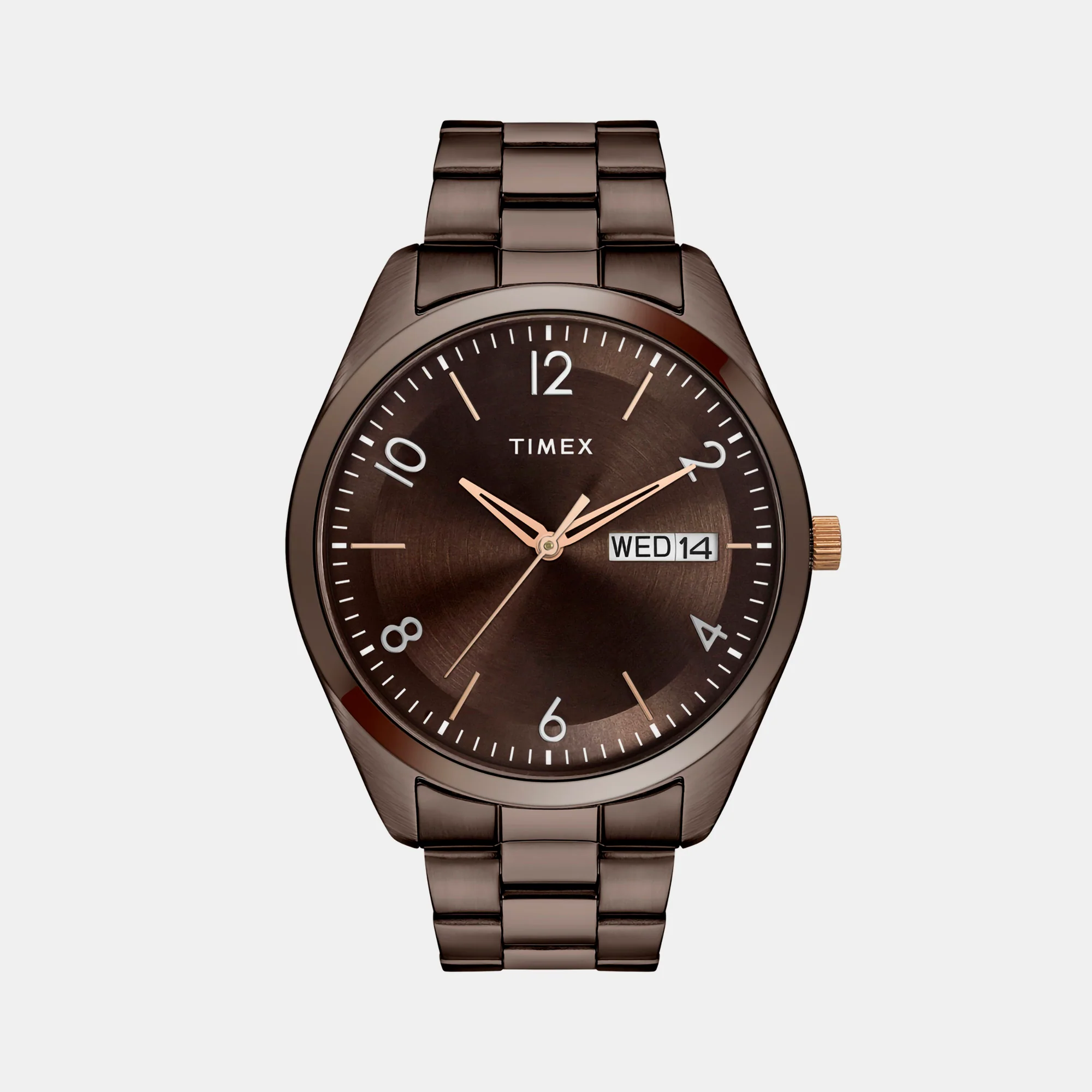 Classics Men Quartz Brown Dial Analog Stainless Steel Watch TWTG10406 - Image 2
