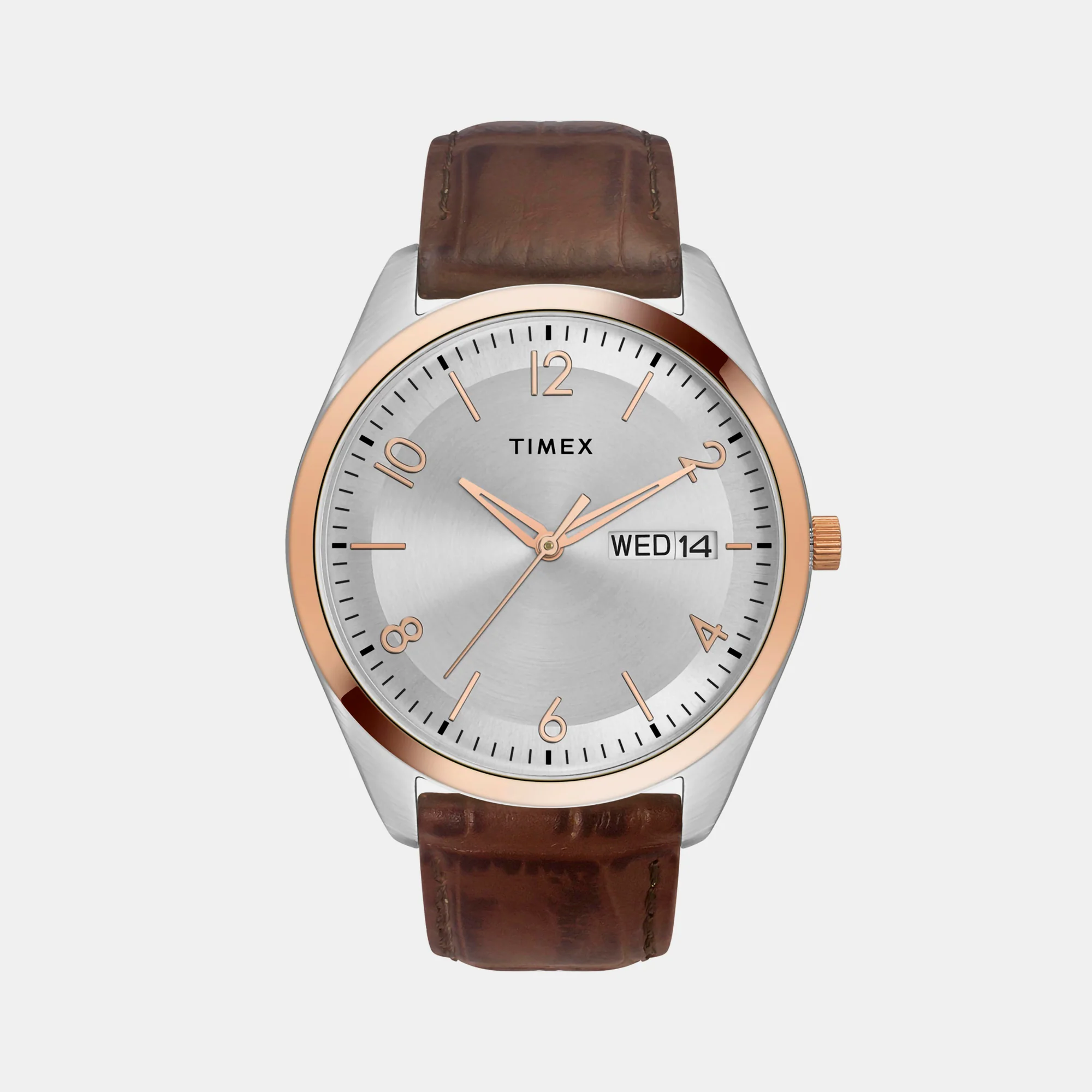 Classics Men Quartz Silver Dial Analog Leather Watch TWTG10401