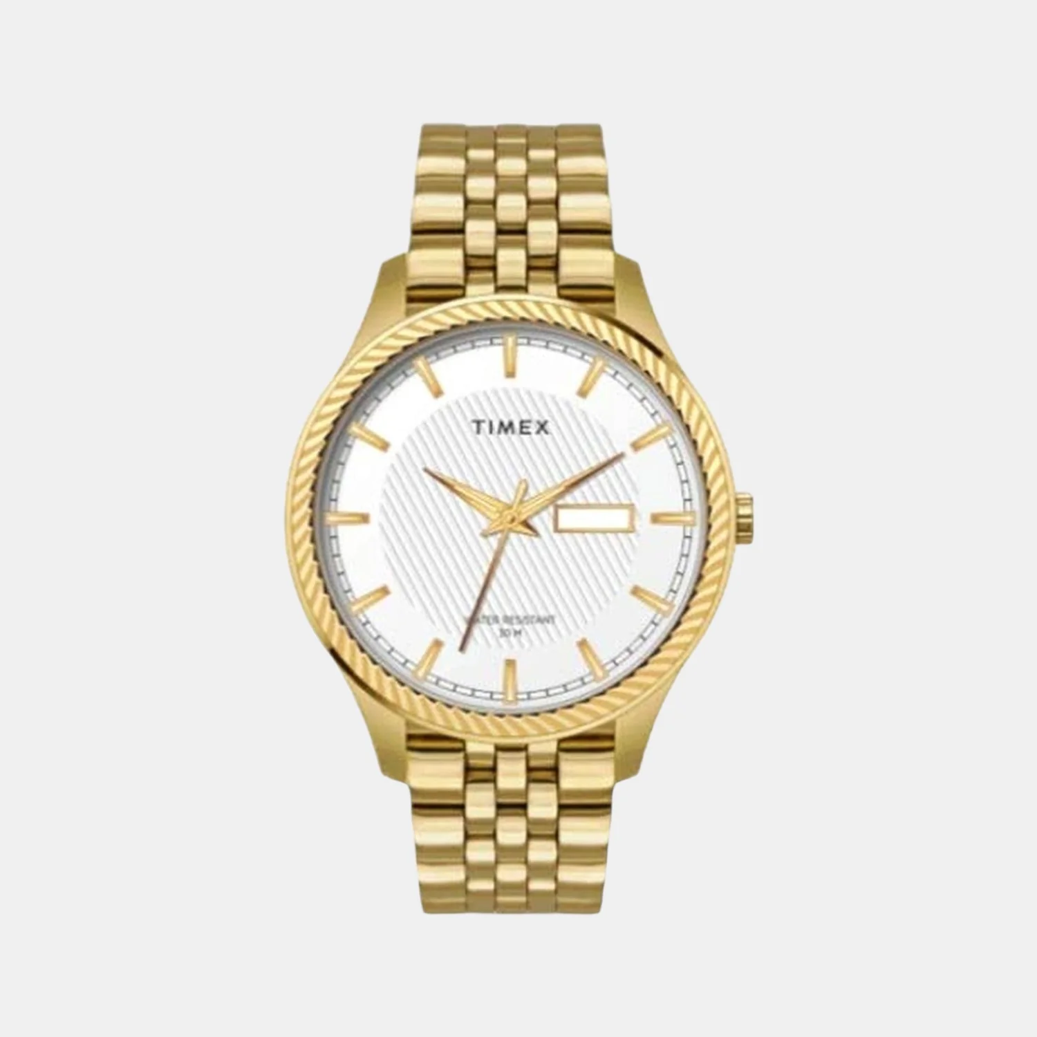 Classics Men Quartz White Dial Analog Stainless Steel Watch TW0TG7501