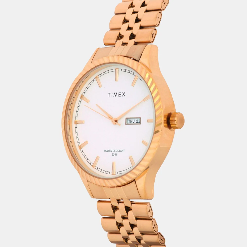 Classics Men Quartz White Dial Analog Stainless Steel Watch TW0TG7501 - Image 3