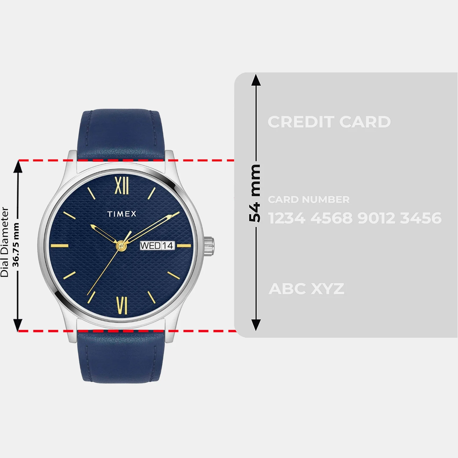 Classics Unisex Quartz Blue Dial Analog Leather Watch TW0TG8310 - Image 3