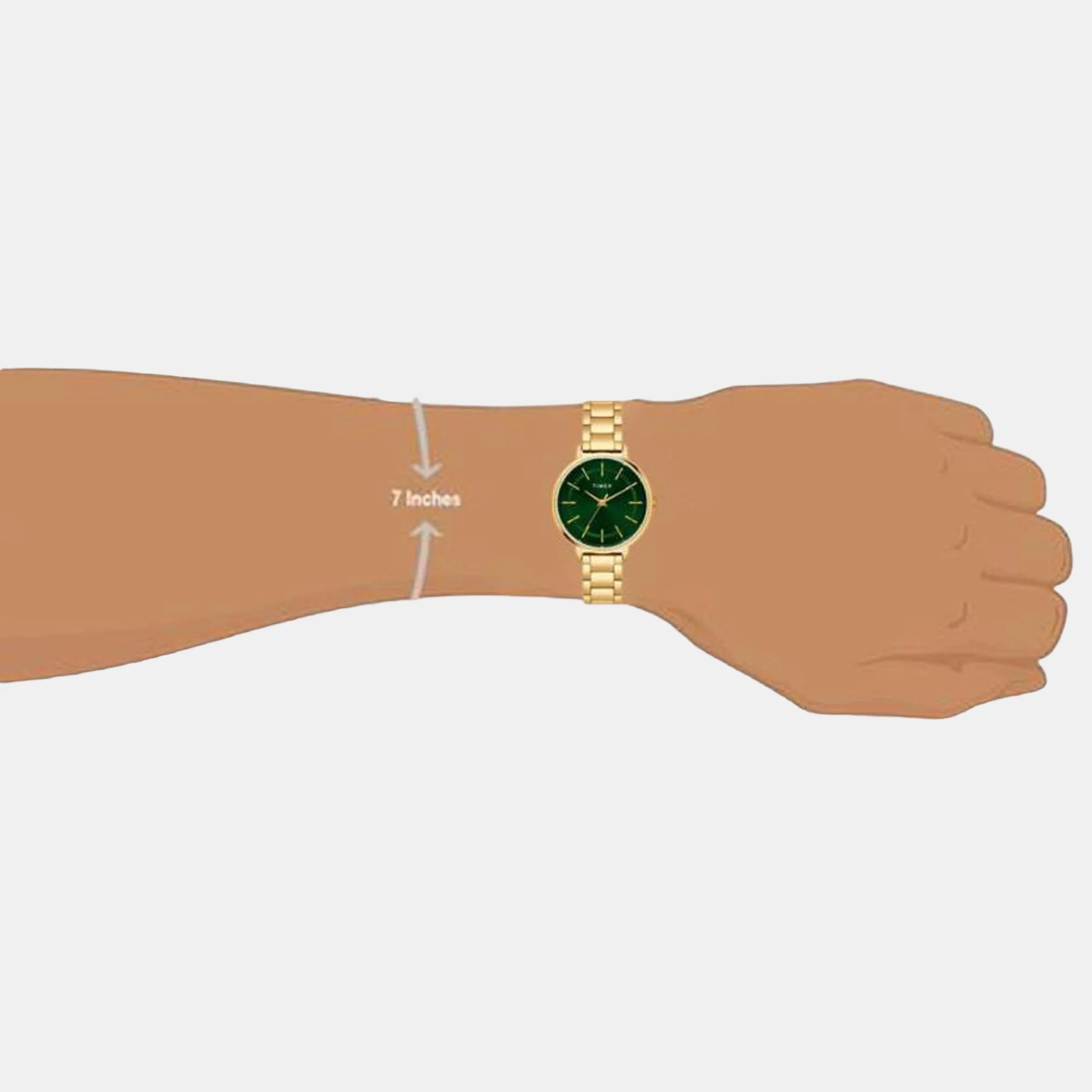 Classics Women Quartz Green Dial Analog Stainless Steel Watch TWEL15803 - Image 2