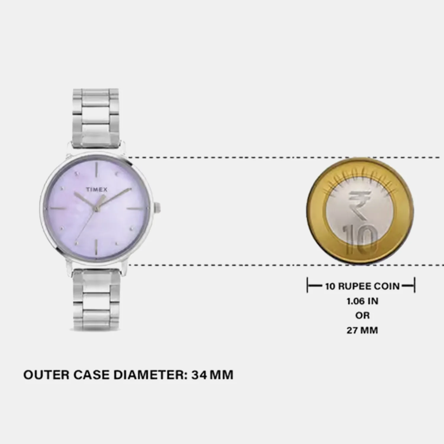 Classics Women Quartz Mother Of Pearl Dial Analog Stainless Steel Watch TWEL15806 - Image 5