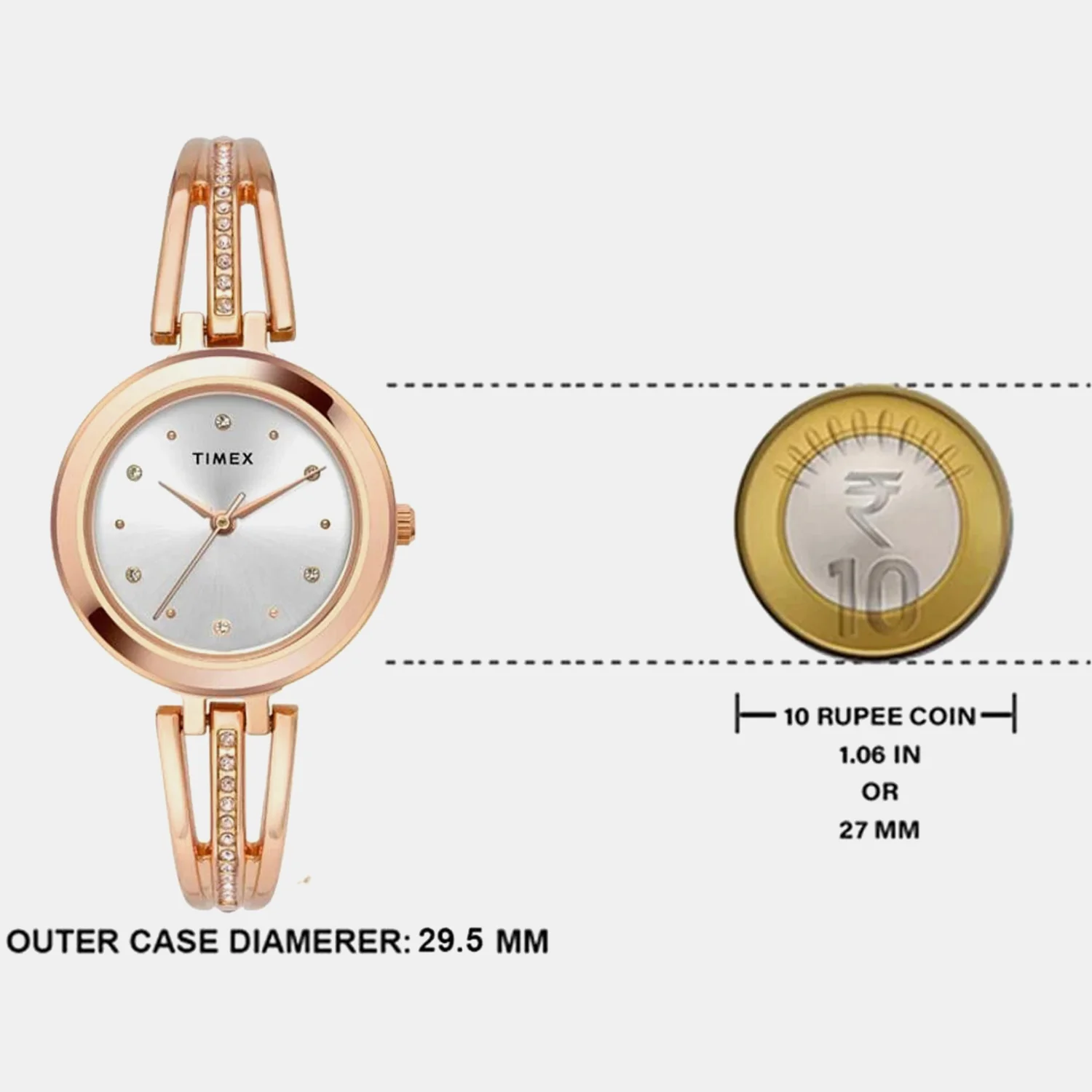 Classics Women Quartz Silver Dial Analog Stainless Steel Watch TWTL10309 - Image 3