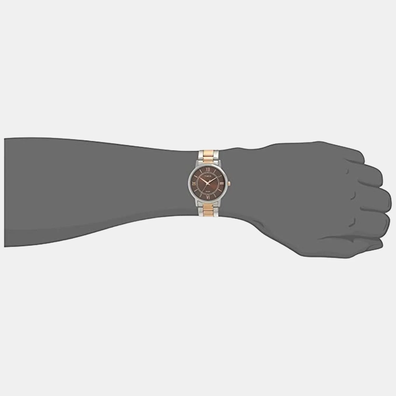 Couple Quartz Brown Dial Analog Stainless Steel Watch TW00PR214 - Image 3