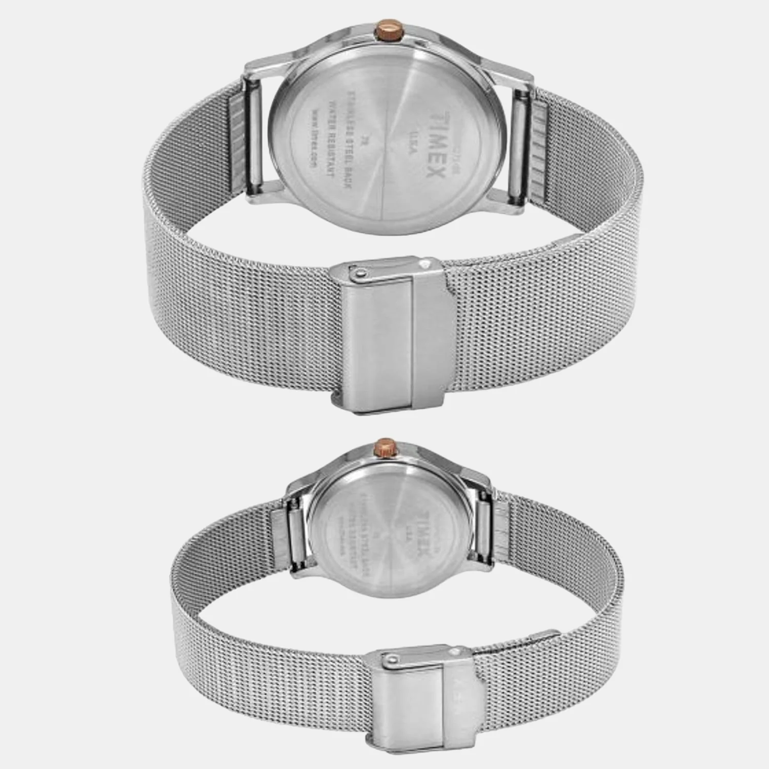 Couple Quartz Silver Dial Analog Stainless Steel Watch TW00PR271 - Image 2