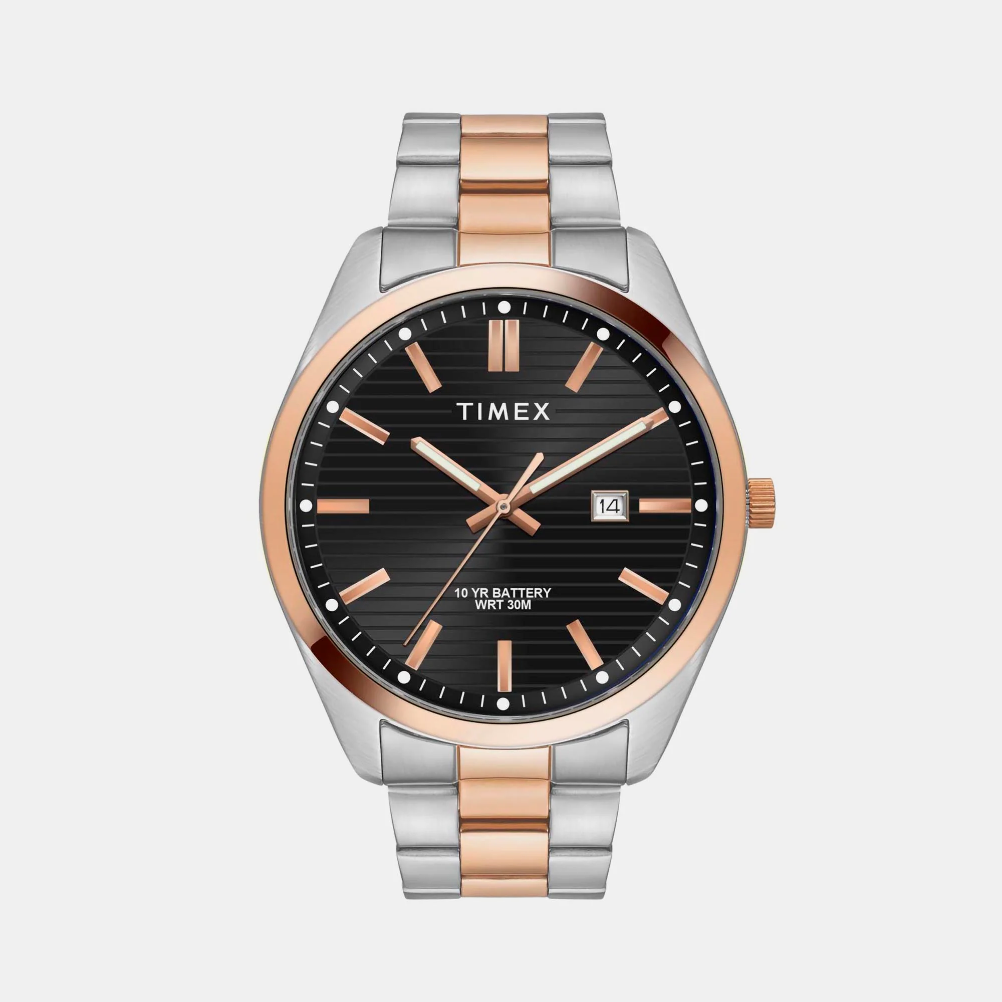E Class Men Quartz Black Dial Analog Stainless Steel Watch TWTG10410