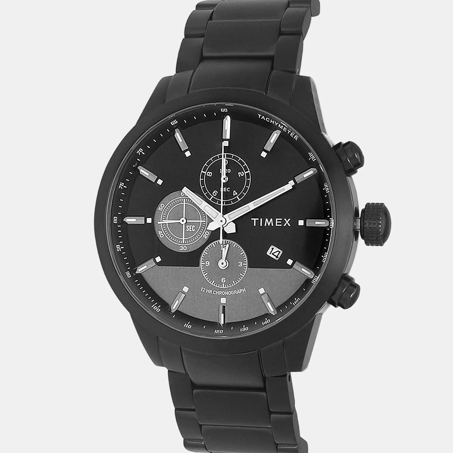 E Class Men Quartz Black Dial Chronograph Stainless Steel Watch TWEG19401 - Image 2
