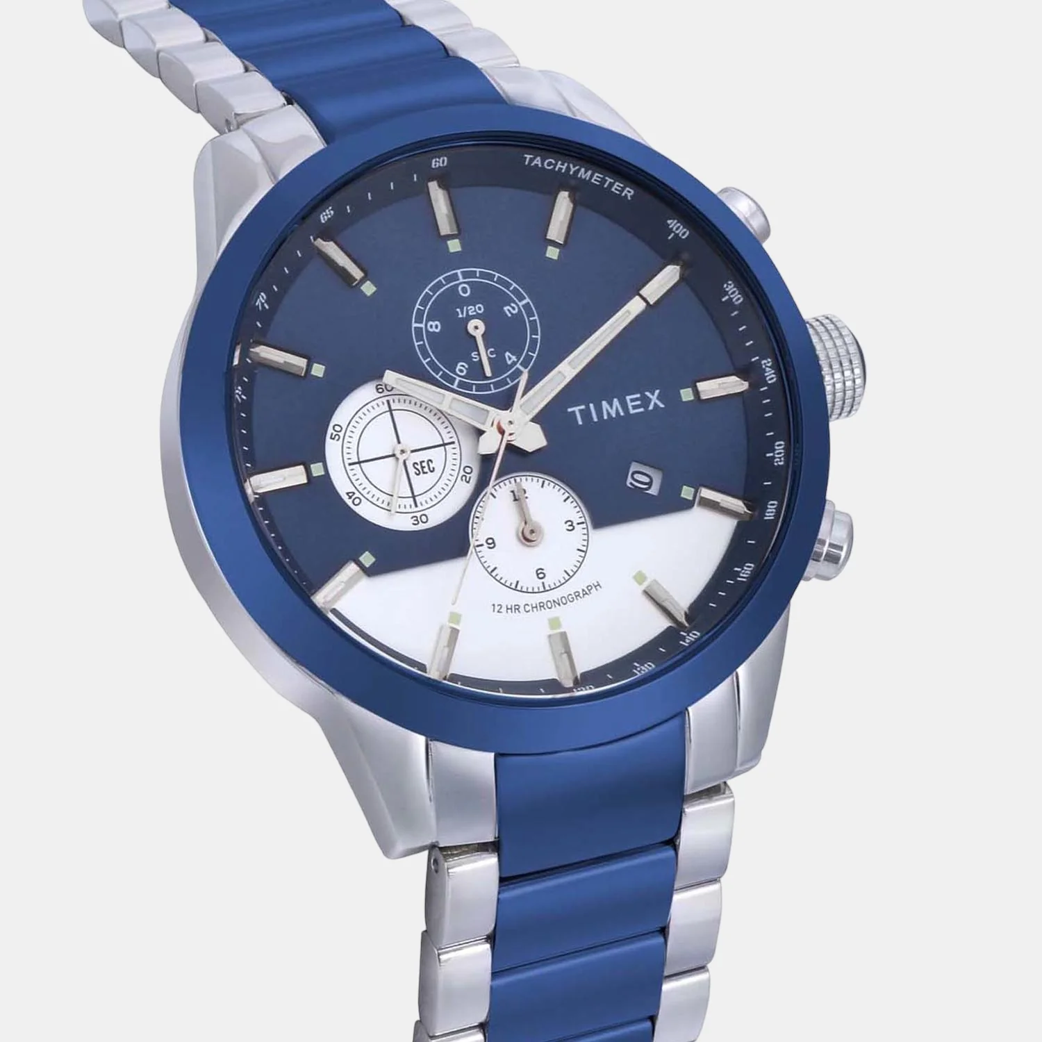 E Class Men Quartz Blue Dial Chronograph Stainless Steel Watch TWEG19404 - Image 5