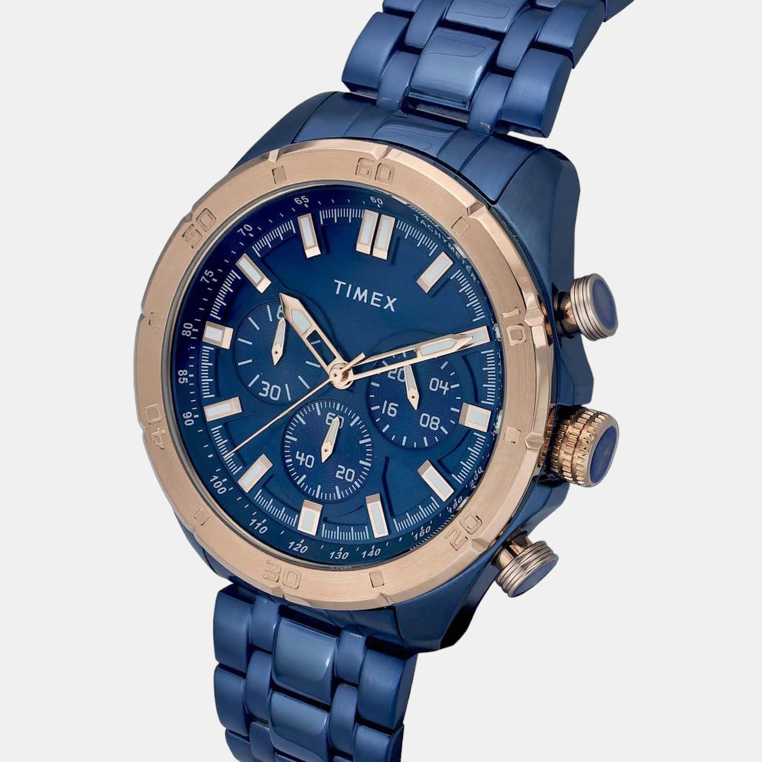 E Class Men Quartz Blue Dial Chronograph Stainless Steel Watch TWEG20300 - Image 5