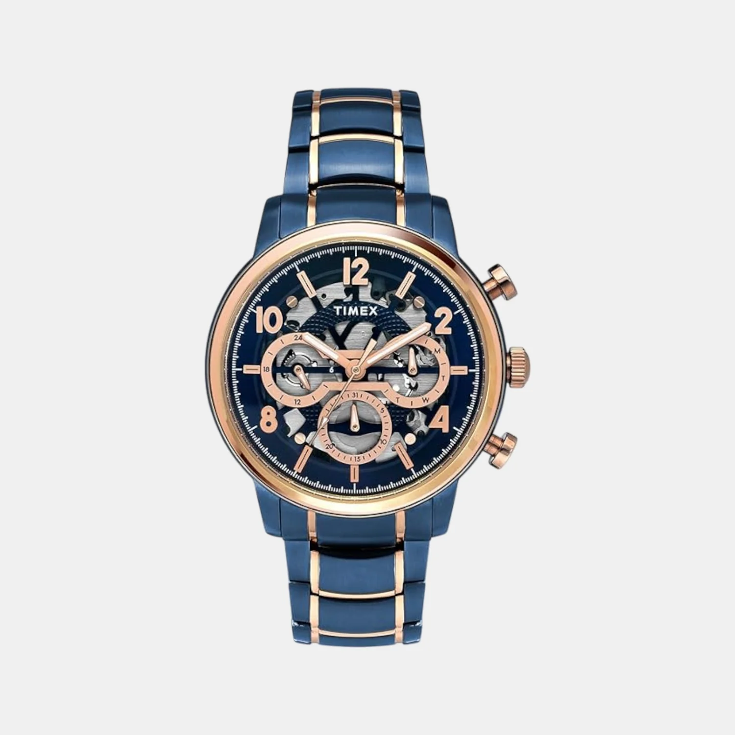 E Class Men Quartz Blue Dial Multi-Function Stainless Steel Watch TWEG20207 - Image 2