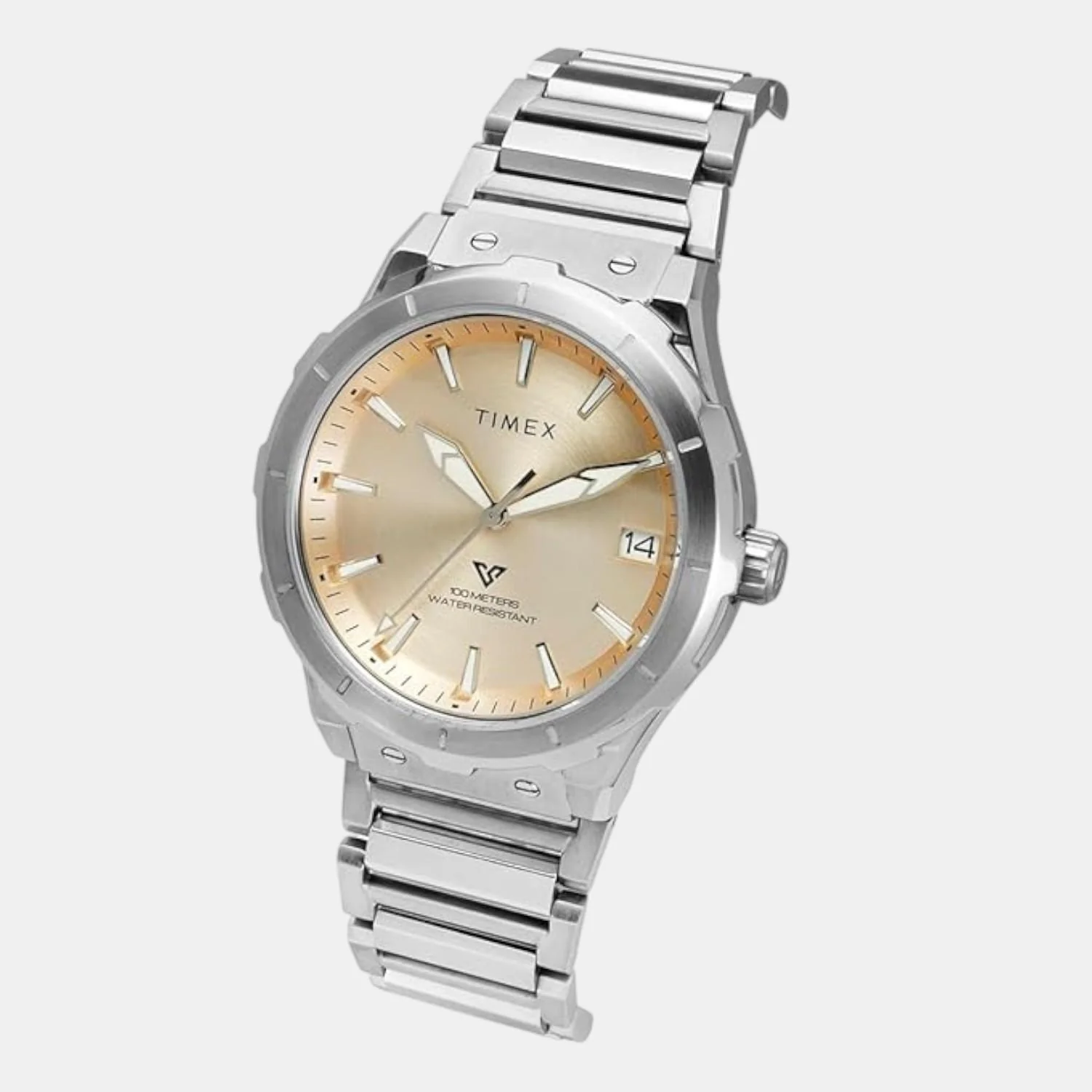 E Class Men Quartz Champagne Dial Analog Stainless Steel Watch TWEG24803 - Image 3