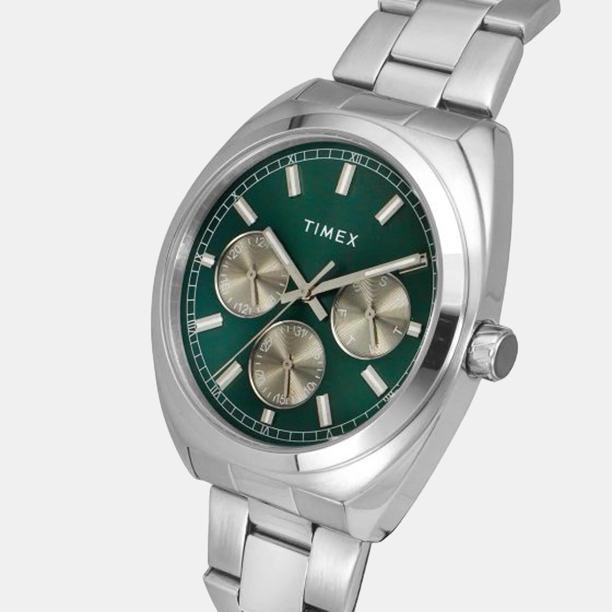 E Class Men Quartz Green Dial Chronograph Stainless Steel Watch TWEG22300 - Image 4