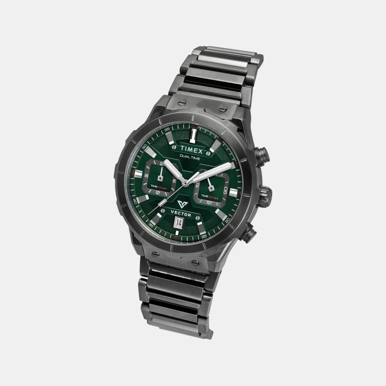 E Class Men Quartz Green Dial Chronograph Stainless Steel Watch TWEG24802 - Image 2