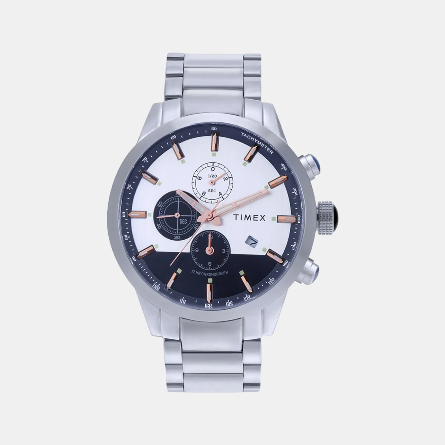 E Class Men Quartz Silver Dial Chronograph Stainless Steel Watch TWEG19400