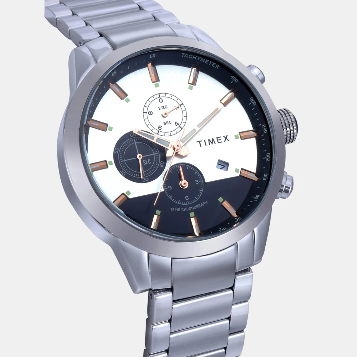 E Class Men Quartz Silver Dial Chronograph Stainless Steel Watch TWEG19400 - Image 3