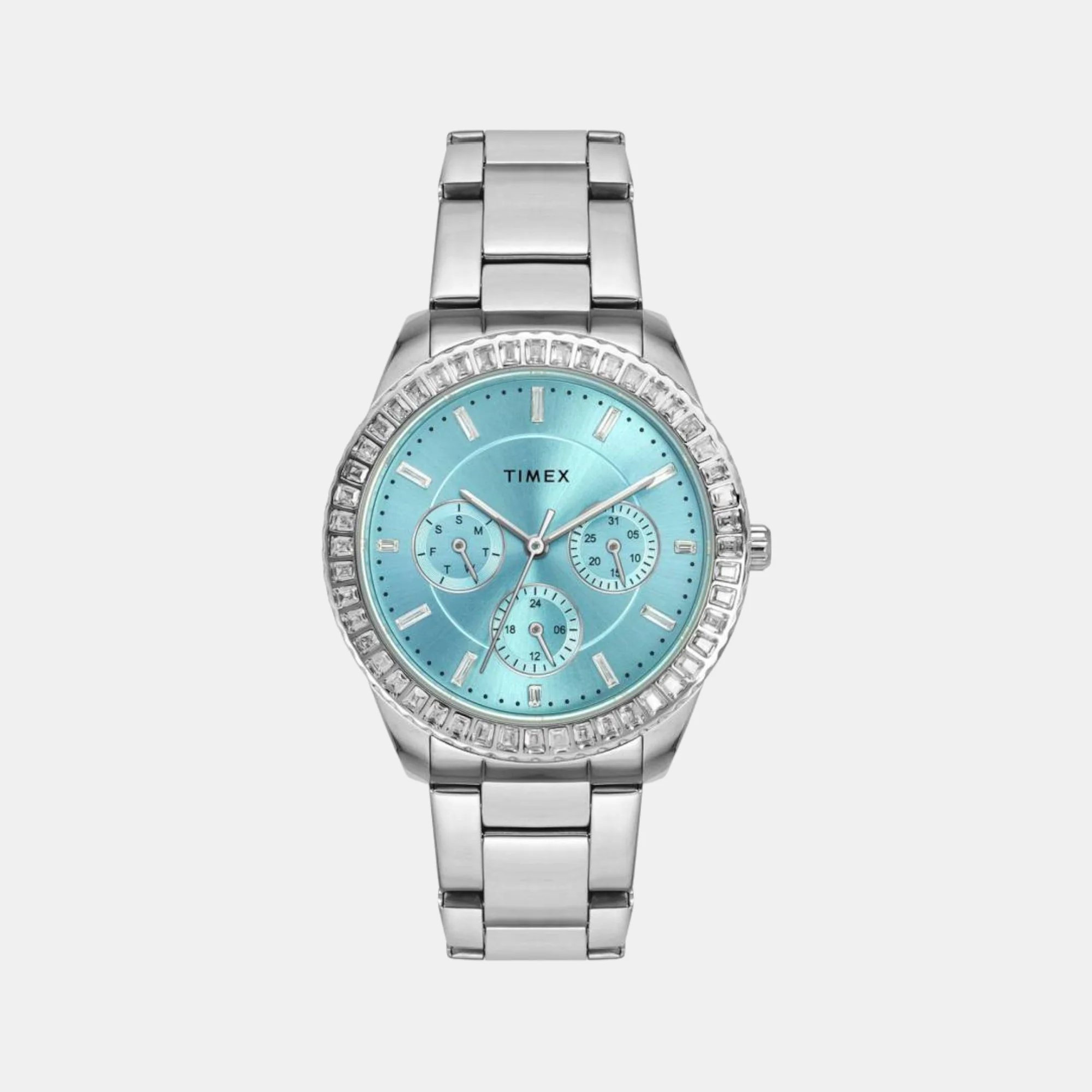 E Class Women Quartz Blue Dial Chronograph Stainless Steel Watch TWEL16800
