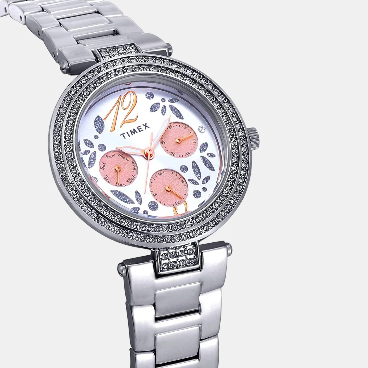 E Class Women Quartz Silver Dial Chronograph Stainless Steel Watch TWEL12001 - Image 3