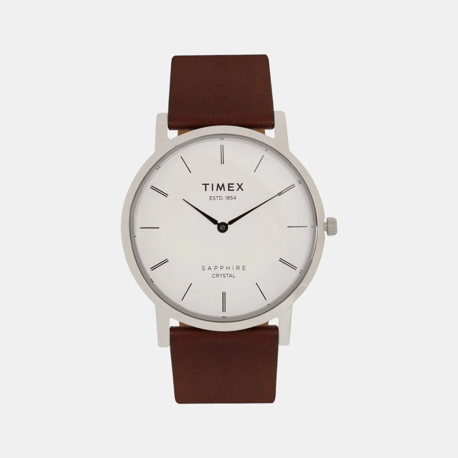 Empera Men Quartz Silver Dial Analog Leather Watch TWEG17400
