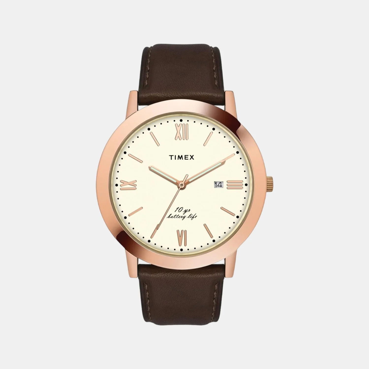 Empera Men Quartz White Dial Analog Leather Watch TWEG17807