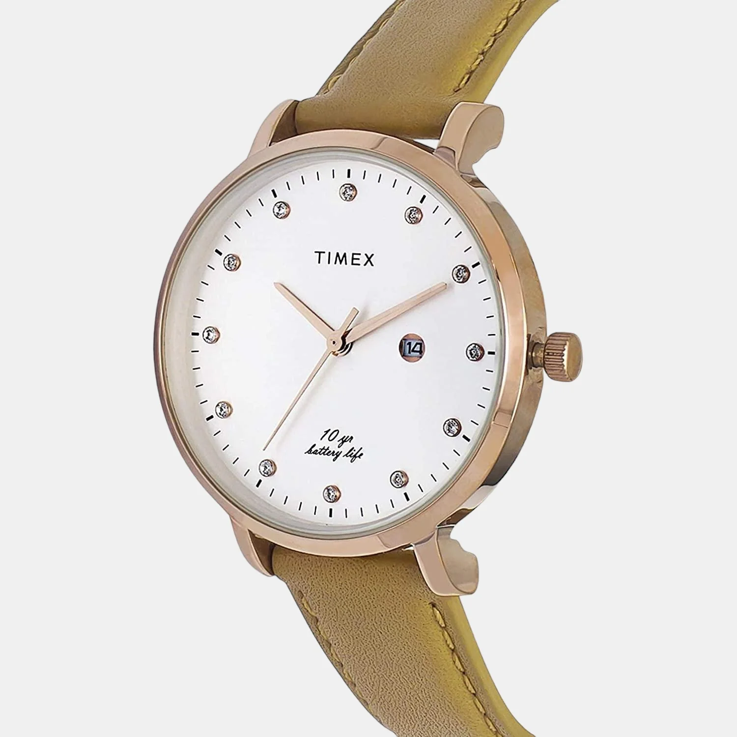 Empera Women Quartz Silver Dial Analog Leather Watch TWEL12907 - Image 2