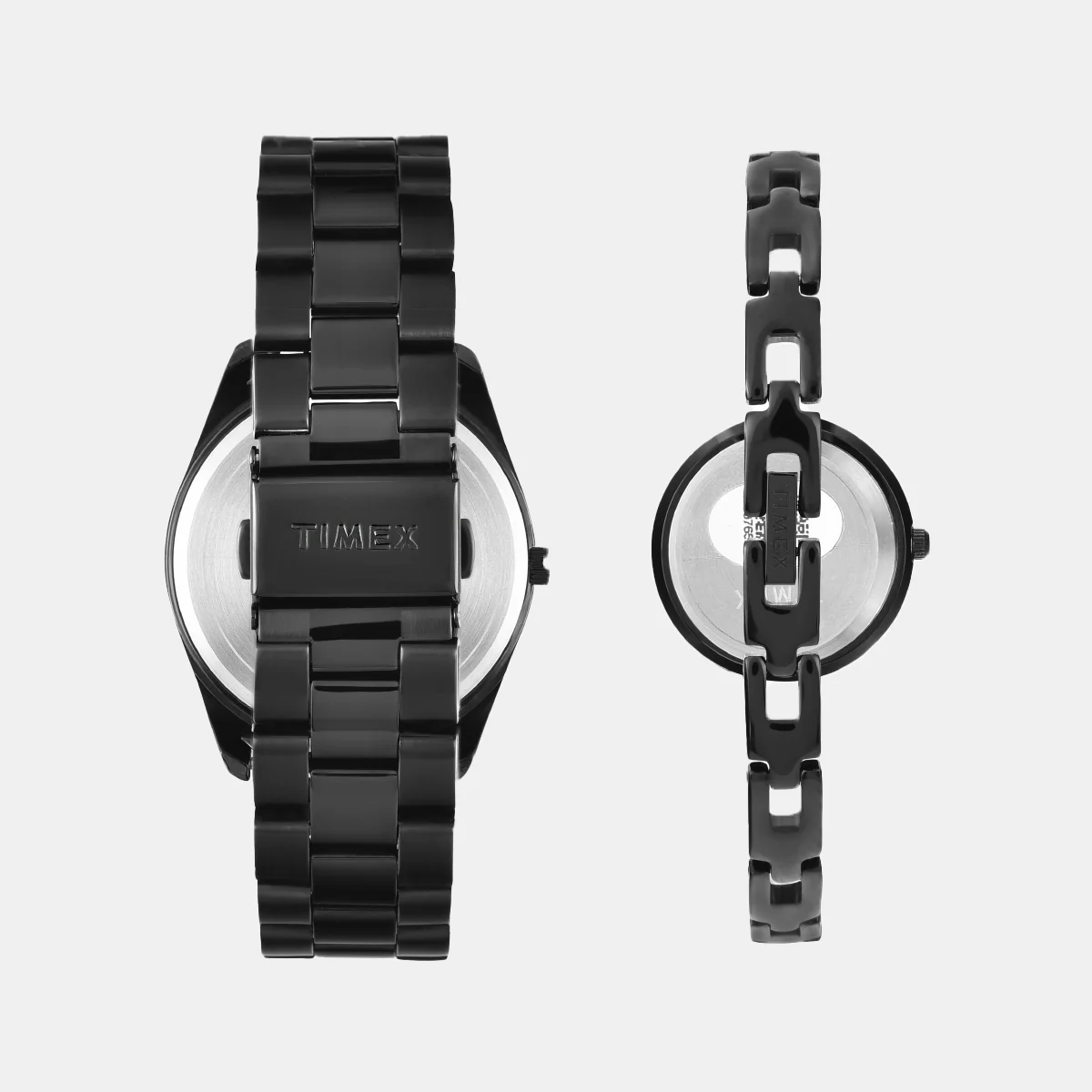 Fashion Couple Quartz Black Dial Analog Stainless Steel Watch TW00PR310 - Image 3