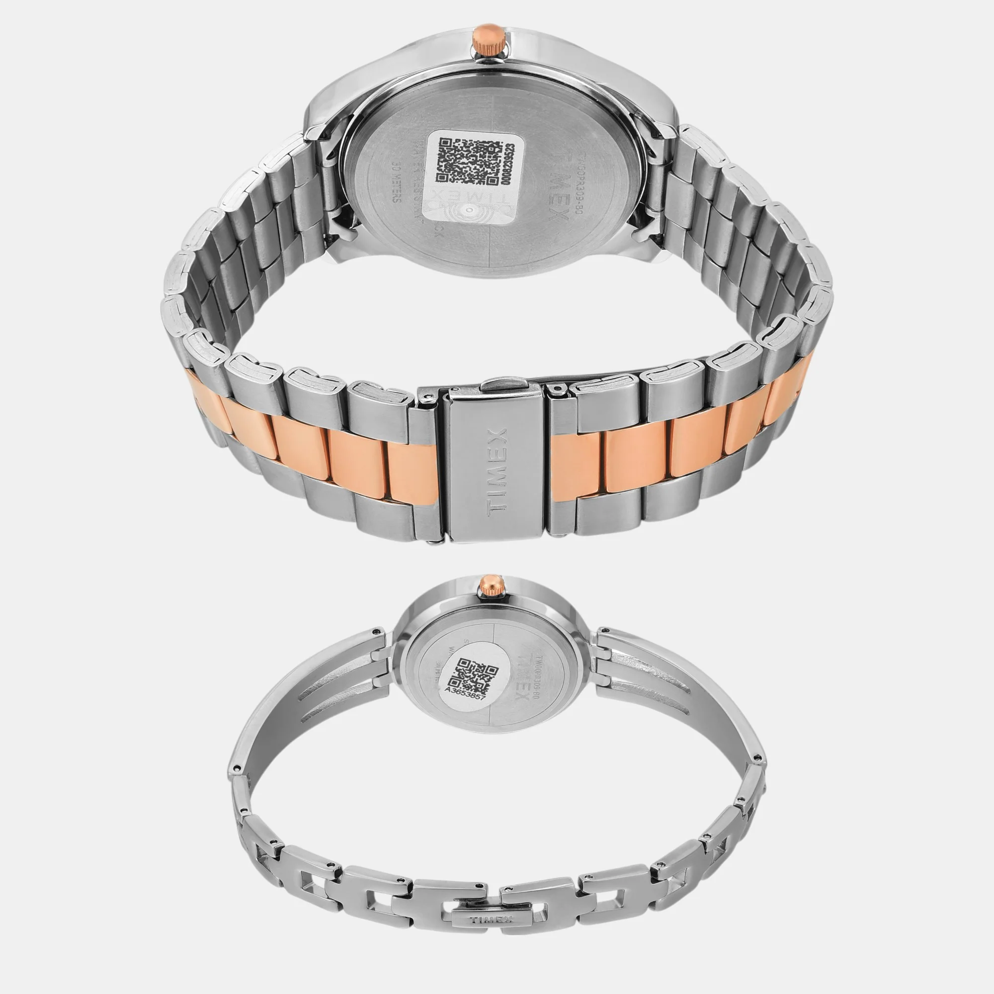 Fashion Couple Quartz Blue Dial Analog Stainless Steel Watch TW00PR309 - Image 5