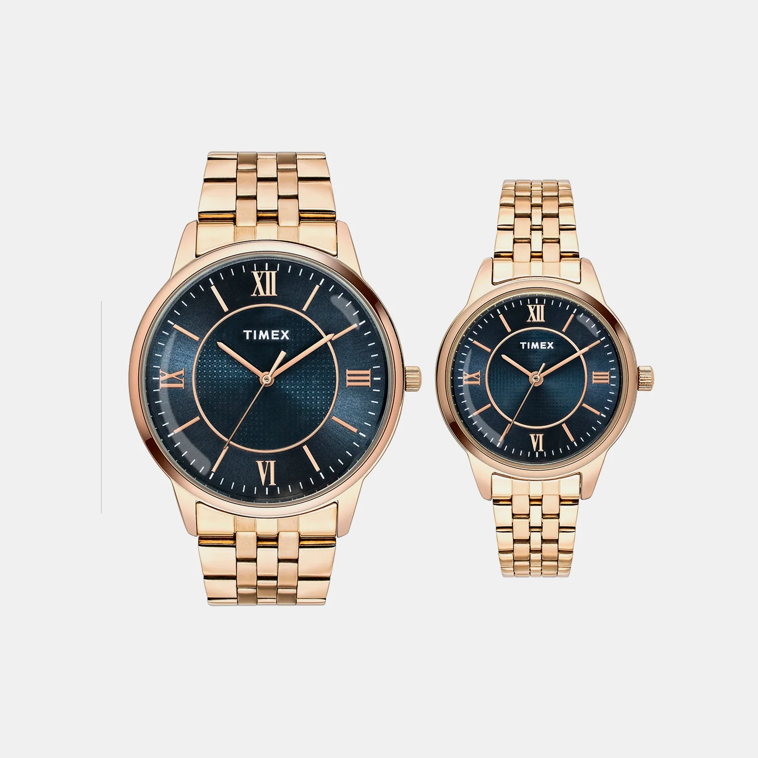 Fashion Couple Quartz Blue Dial Analog Stainless Steel Watch TW00PR332 - Image 3