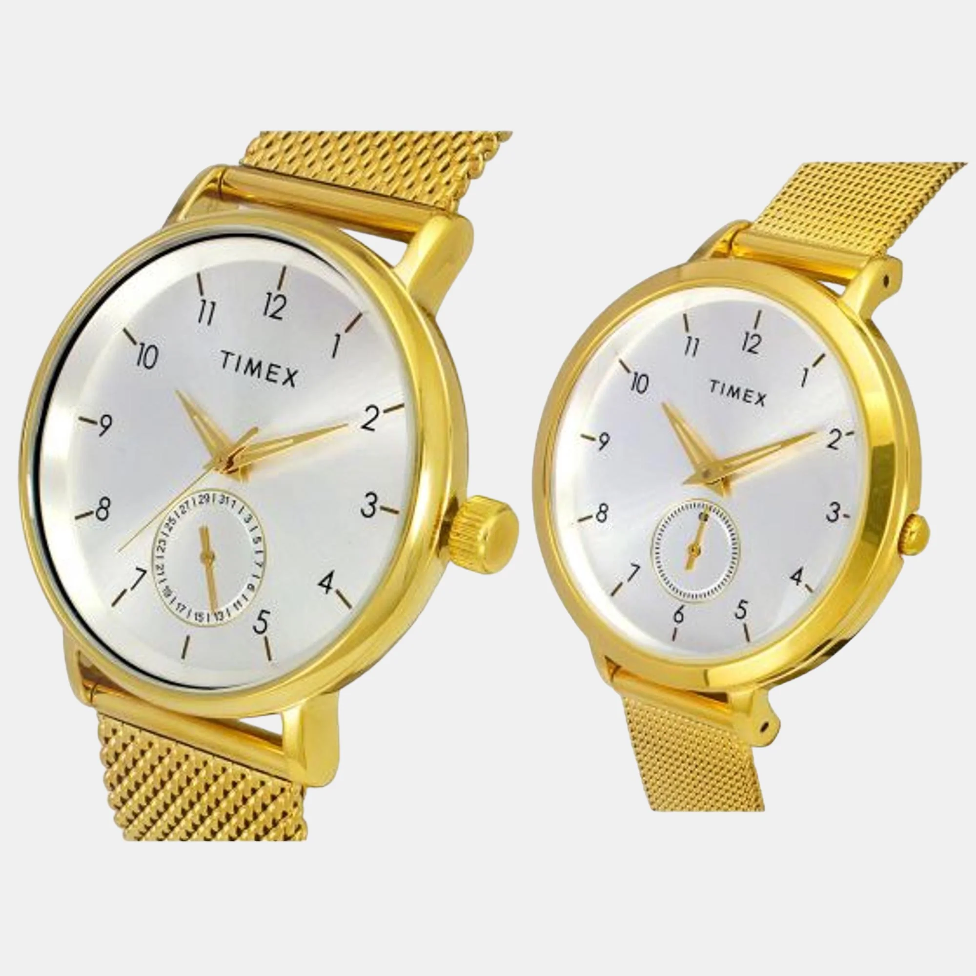 Fashion Couple Quartz Silver Dial Analog Stainless Steel Watch TW00PR292 - Image 4