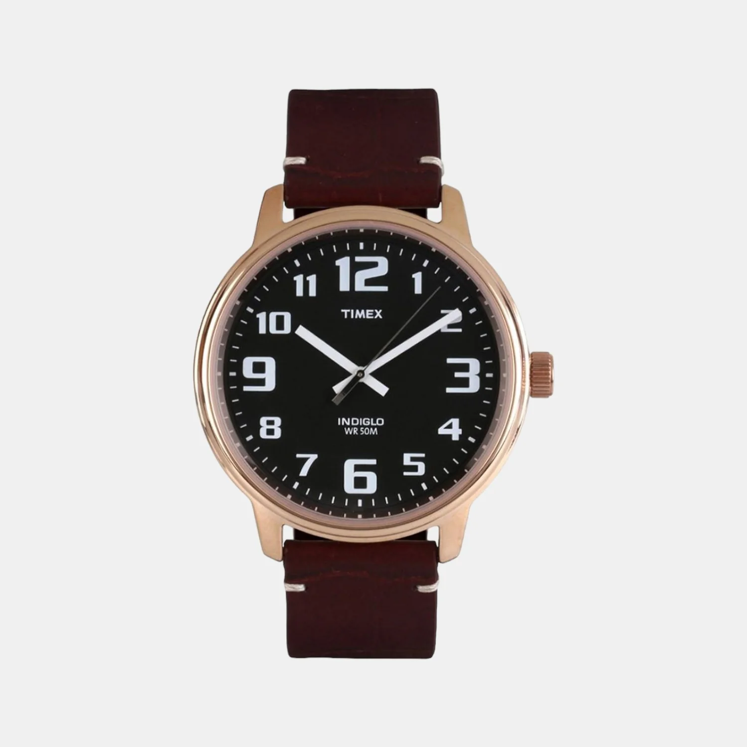 Fashion Men Quartz Black Dial Analog Leather Watch TWEG18302