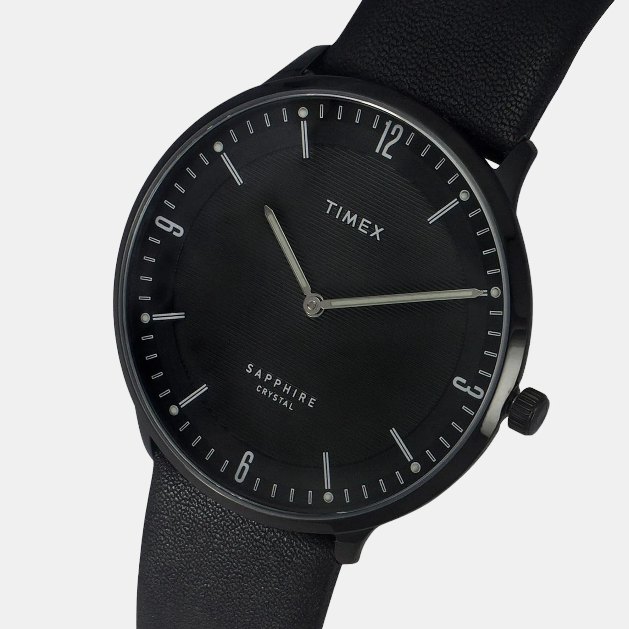 Fashion Men Quartz Black Dial Analog Leather Watch TWEG22102 - Image 2