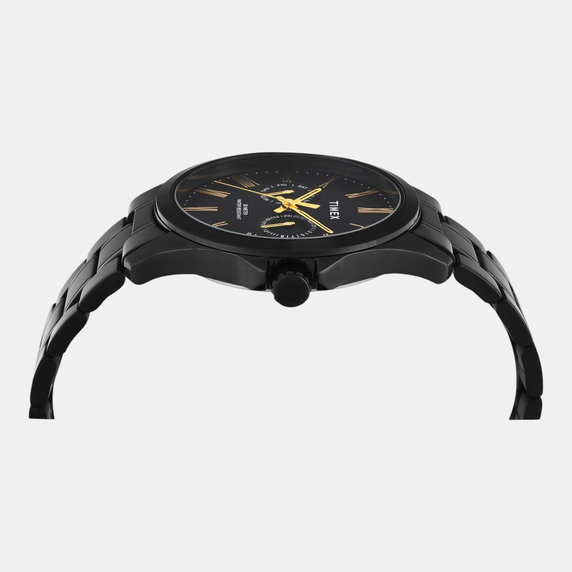Fashion Men Quartz Black Dial Analog Stainless Steel Watch TW000X135 - Image 4