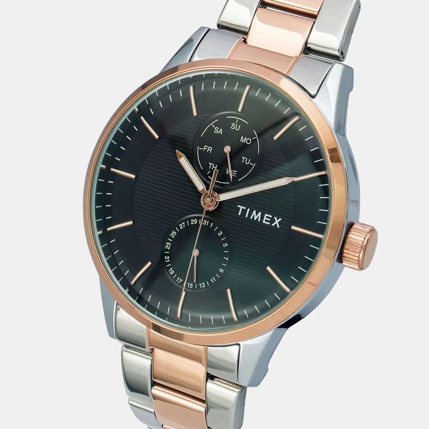 Fashion Men Quartz Black Dial Chronograph Stainless Steel Watch TWEG19903 - Image 3