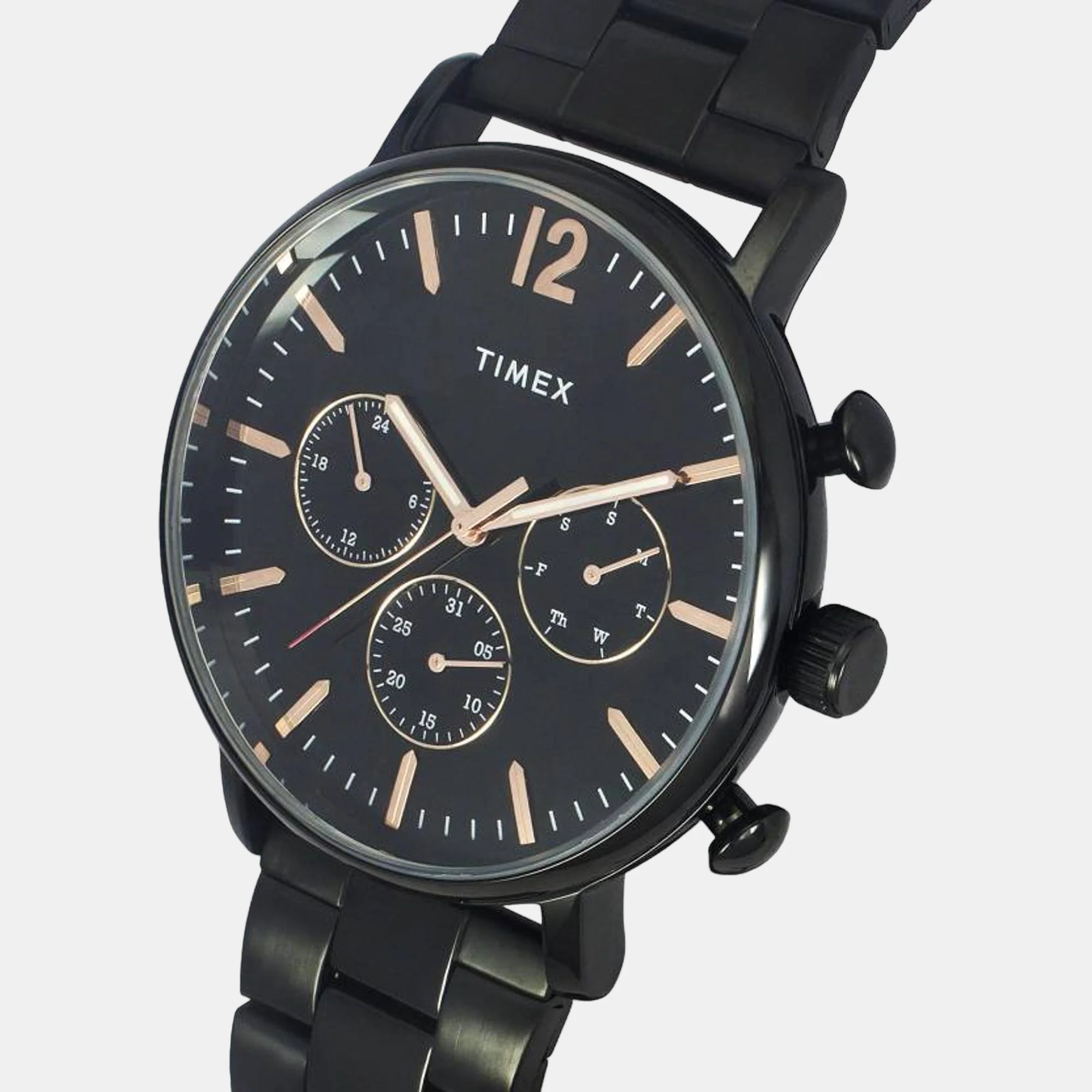 Fashion Men Quartz Black Dial Chronograph Stainless Steel Watch TWEG20010 - Image 3