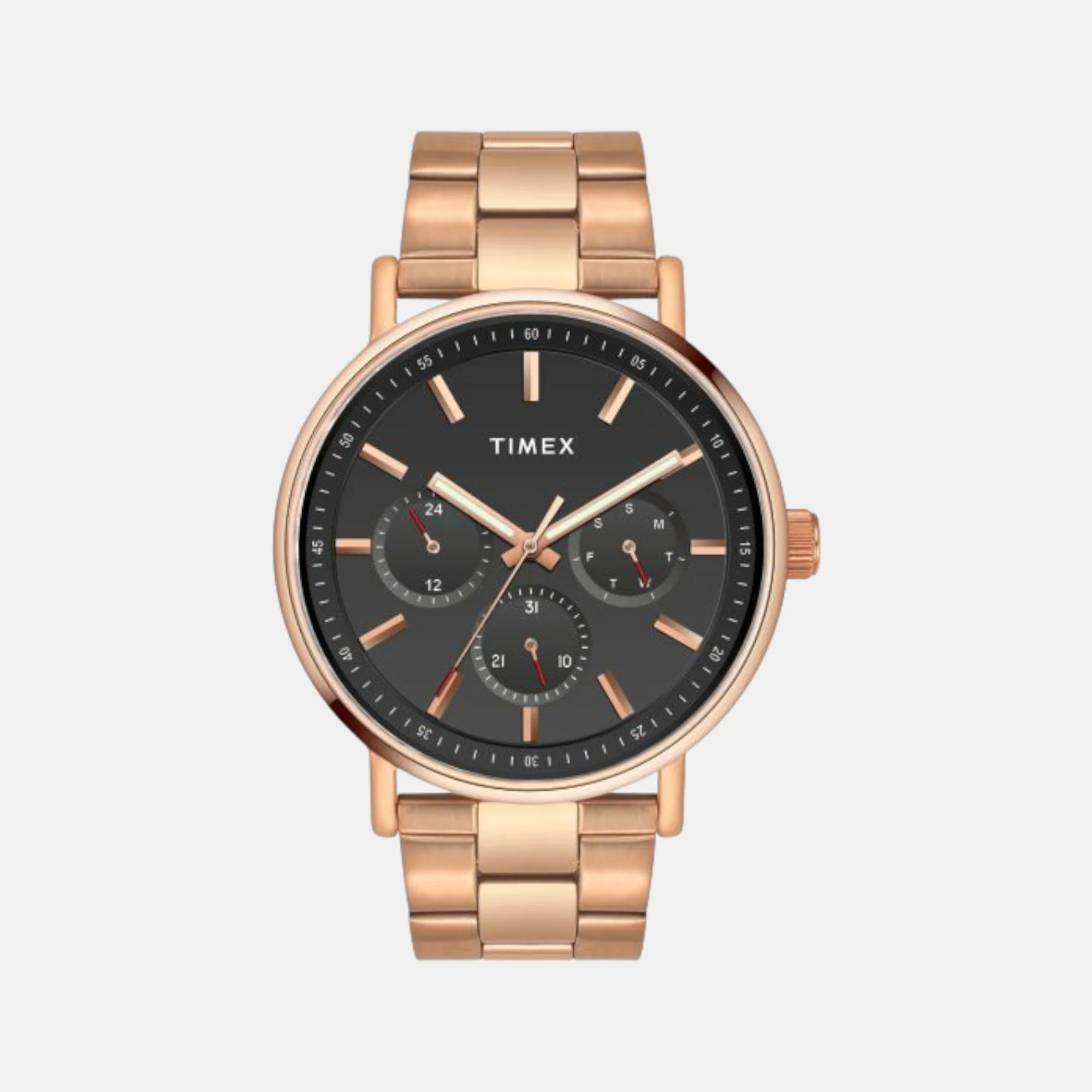 Fashion Men Quartz Black Dial Chronograph Stainless Steel Watch TWEG20018 - Image 2