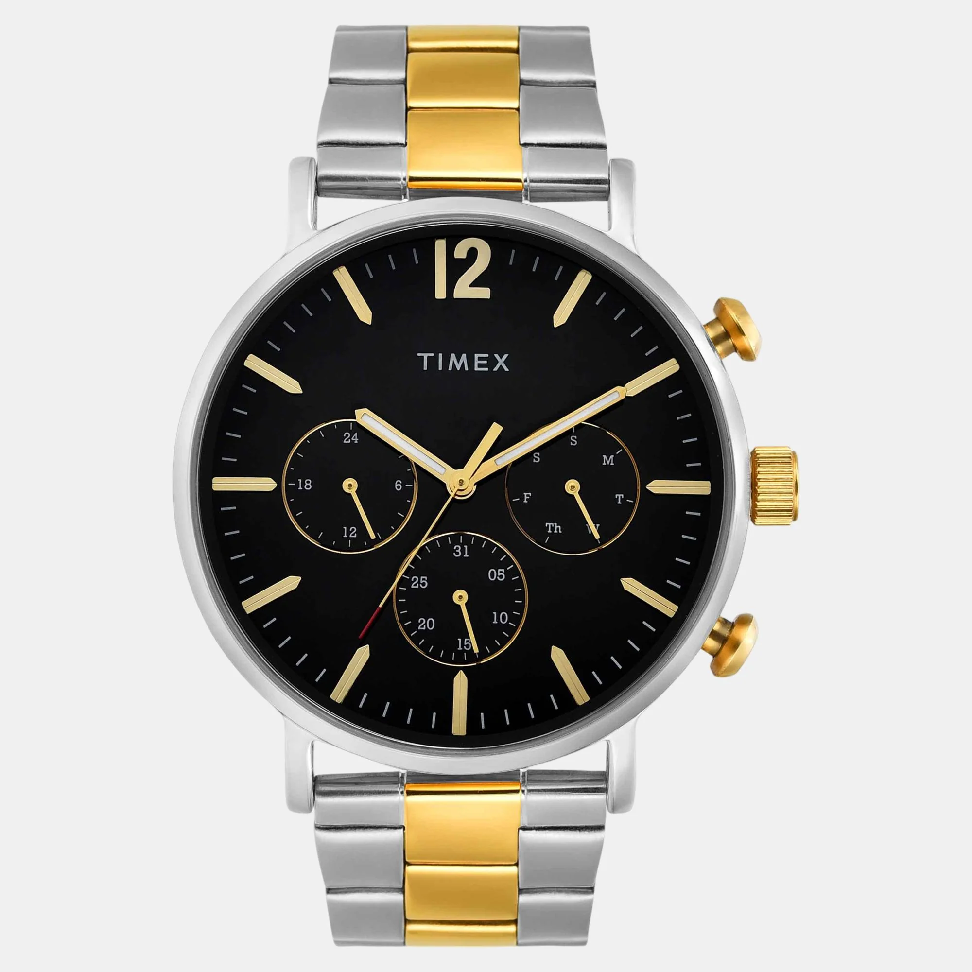 Fashion Men Quartz Black Dial Multi-Function Stainless Steel Watch TWEG20027 - Image 2