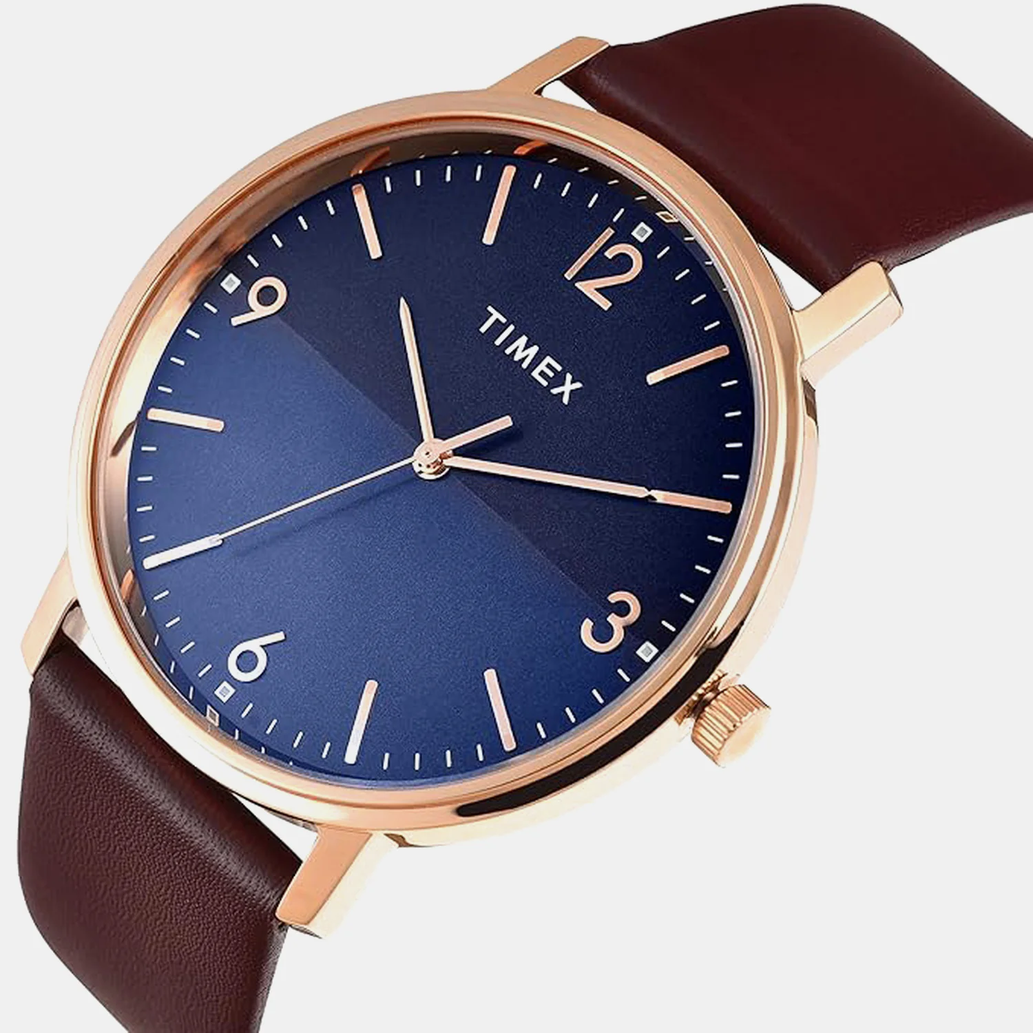 Fashion Men Quartz Blue Dial Analog Leather Watch TW0TG8030 - Image 2