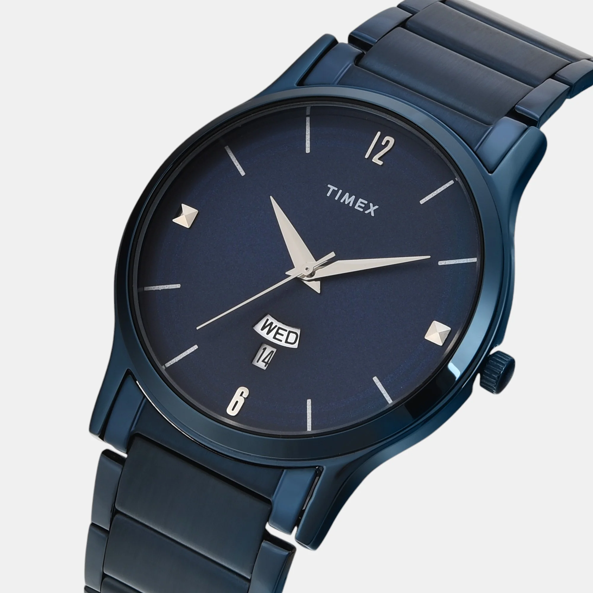 Fashion Men Quartz Blue Dial Analog Stainless Steel Watch TW000R460 - Image 2