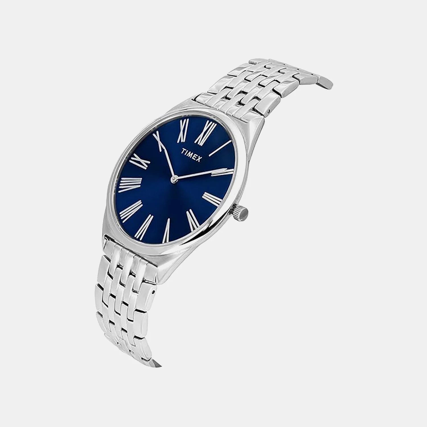 Fashion Men Quartz Blue Dial Analog Stainless Steel Watch TWEG27901 - Image 2