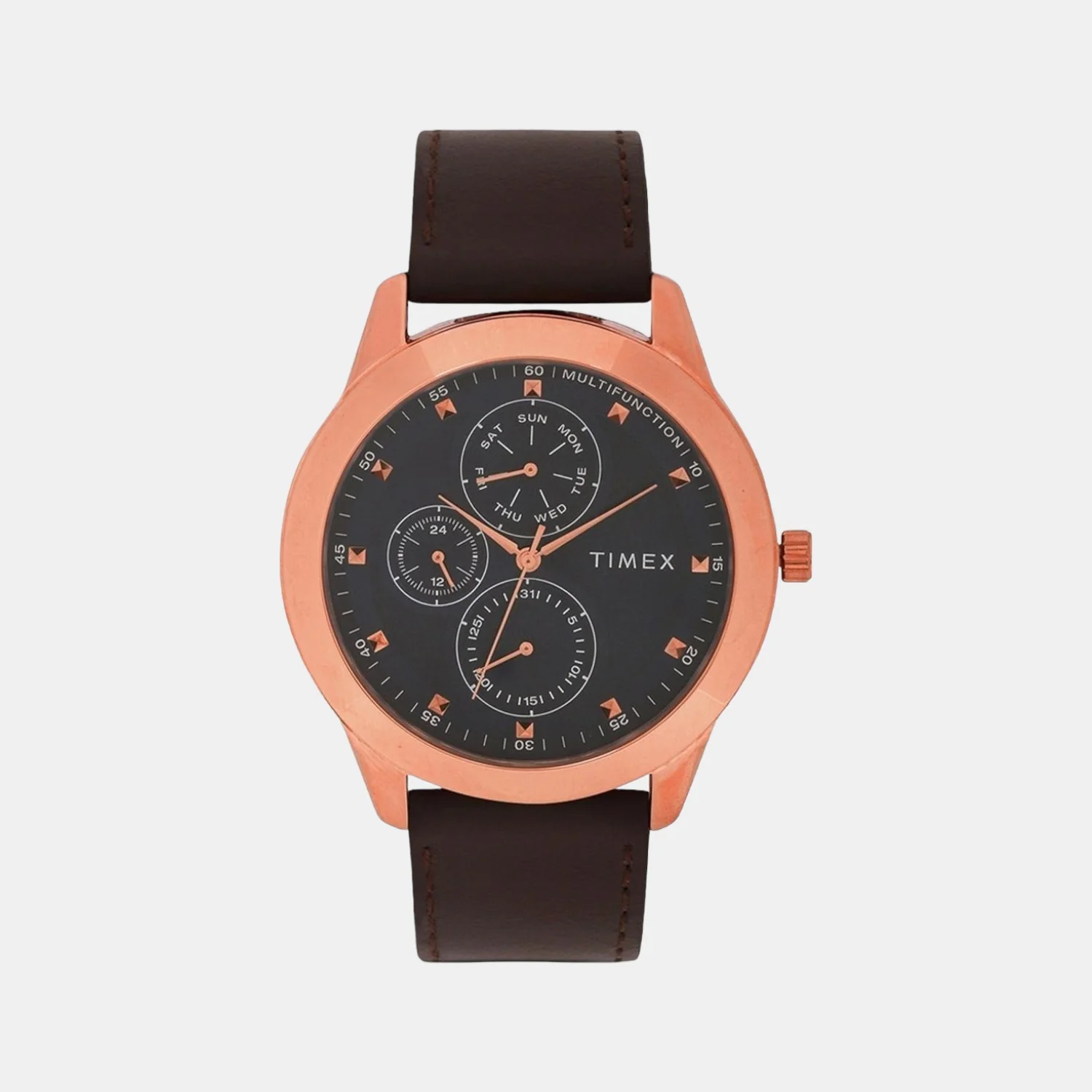 Fashion Men Quartz Blue Dial Chronograph Leather Watch TWEG18504