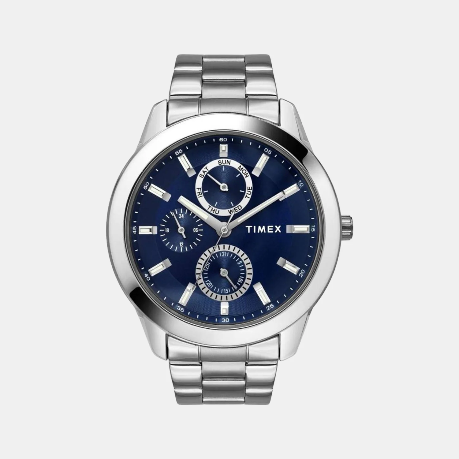 Fashion Men Quartz Blue Dial Chronograph Stainless Steel Watch TWEG18507 - Image 2