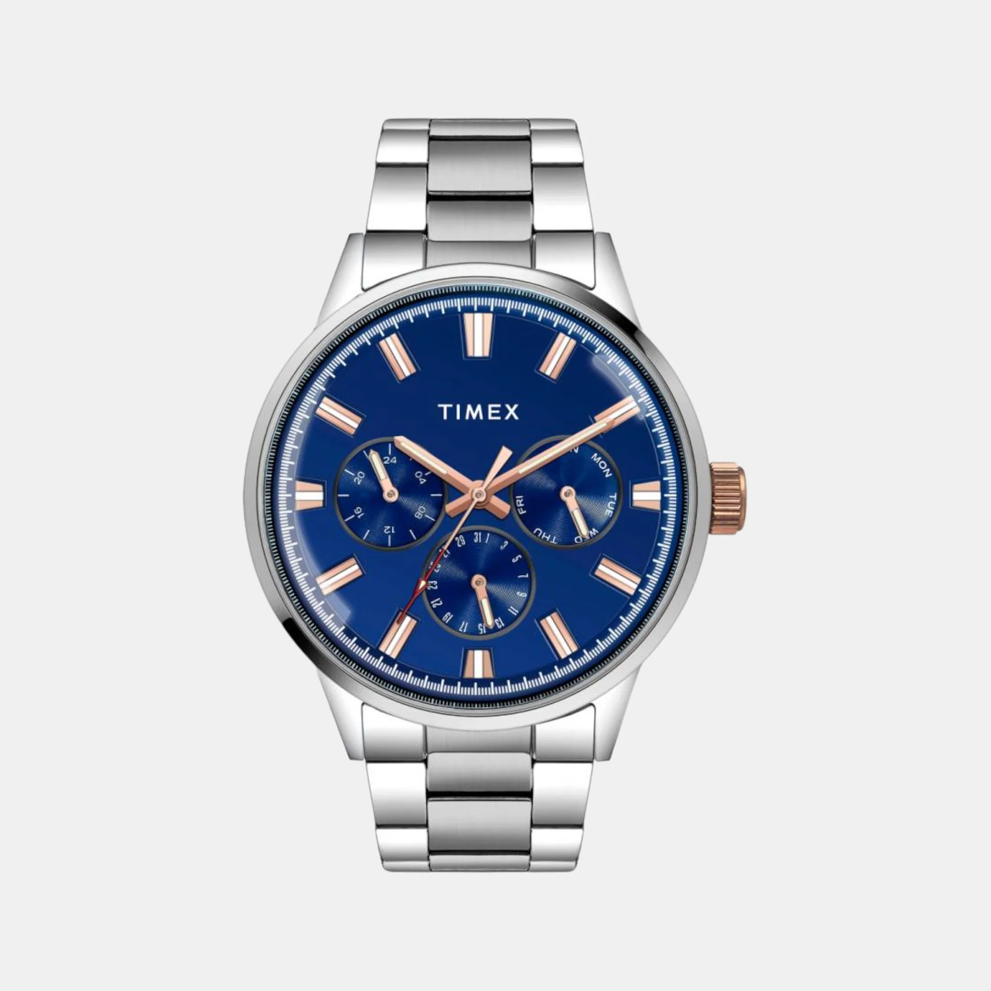 Fashion Men Quartz Blue Dial Chronograph Stainless Steel Watch TWEG19909 - Image 2