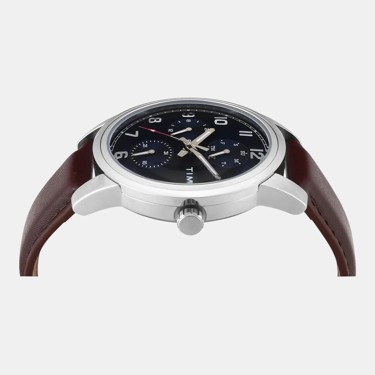Fashion Men Quartz Blue Dial Multi-Function Leather Watch TWEG18906 - Image 4