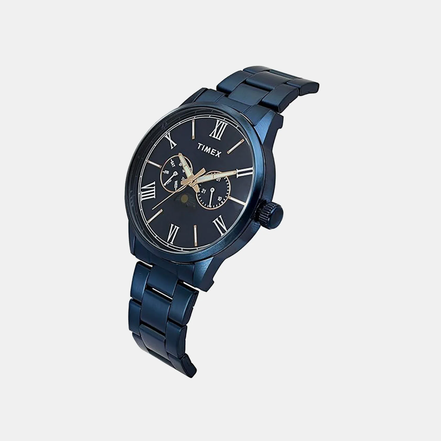 Fashion Men Quartz Blue Dial Multi-Function Stainless Steel Watch TWEG19946 - Image 2