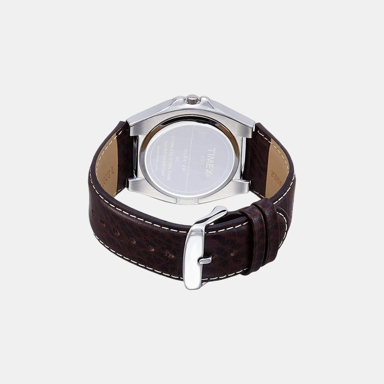 Fashion Men Quartz Brown Dial Analog Leather Watch EL04 - Image 2