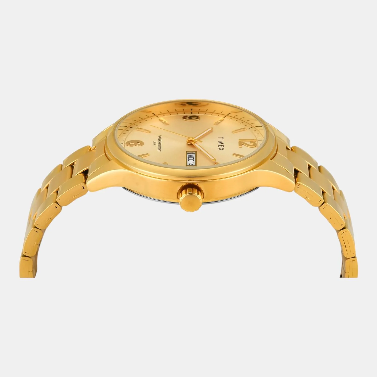 Fashion Men Quartz Champagne Dial Analog Stainless Steel Watch TWEG18444 - Image 3
