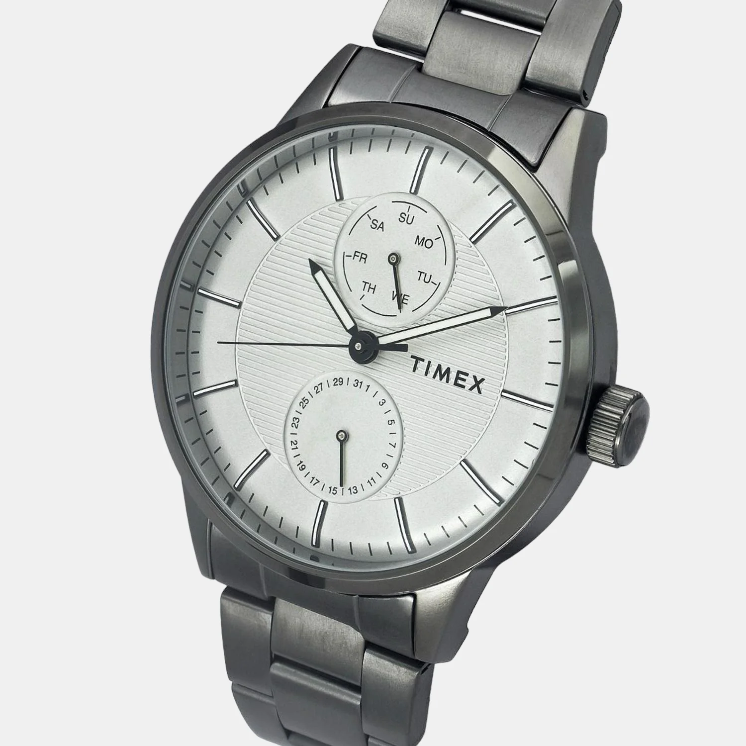 Fashion Men Quartz Grey Dial Chronograph Stainless Steel Watch TWEG19904 - Image 2