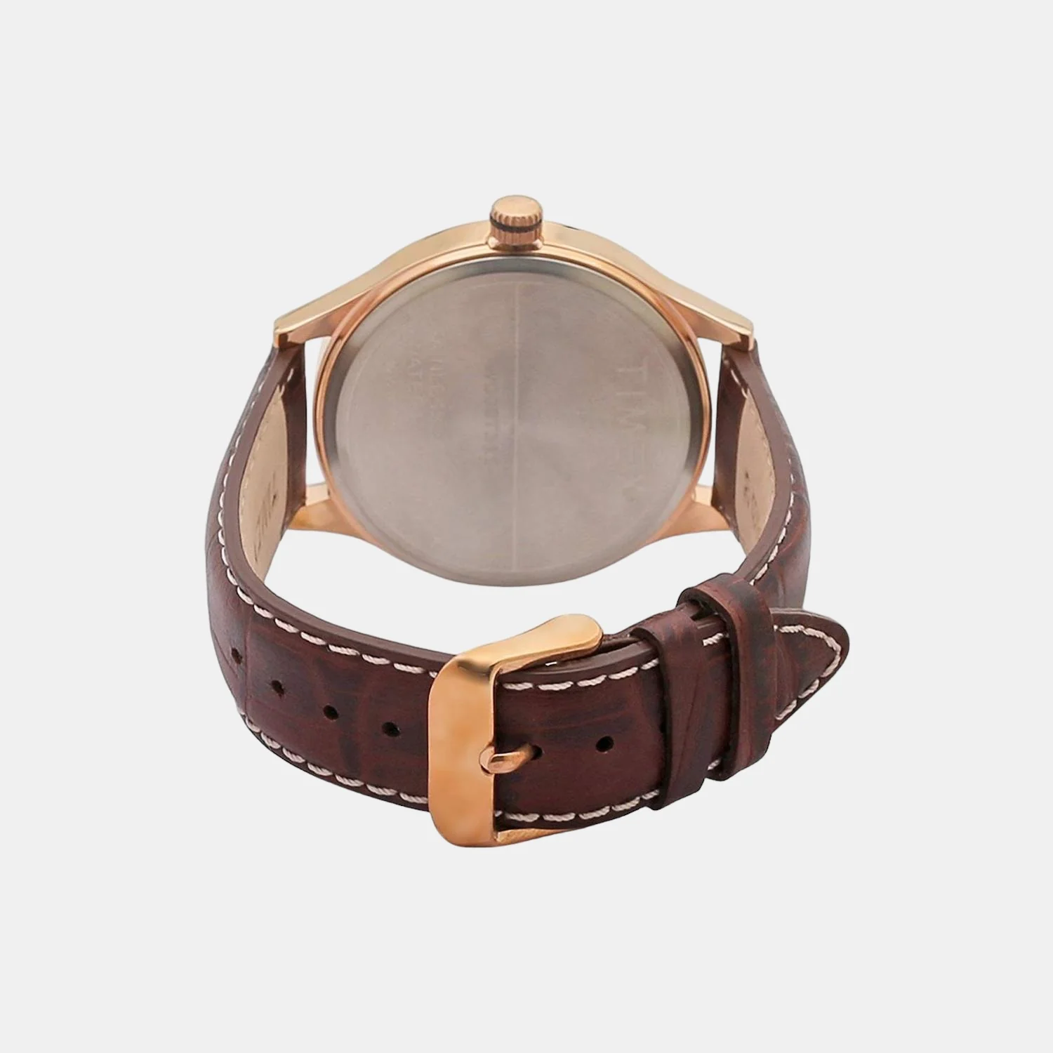Fashion Men Quartz Rose Gold Dial Chronograph Leather Watch TW000T311 - Image 2