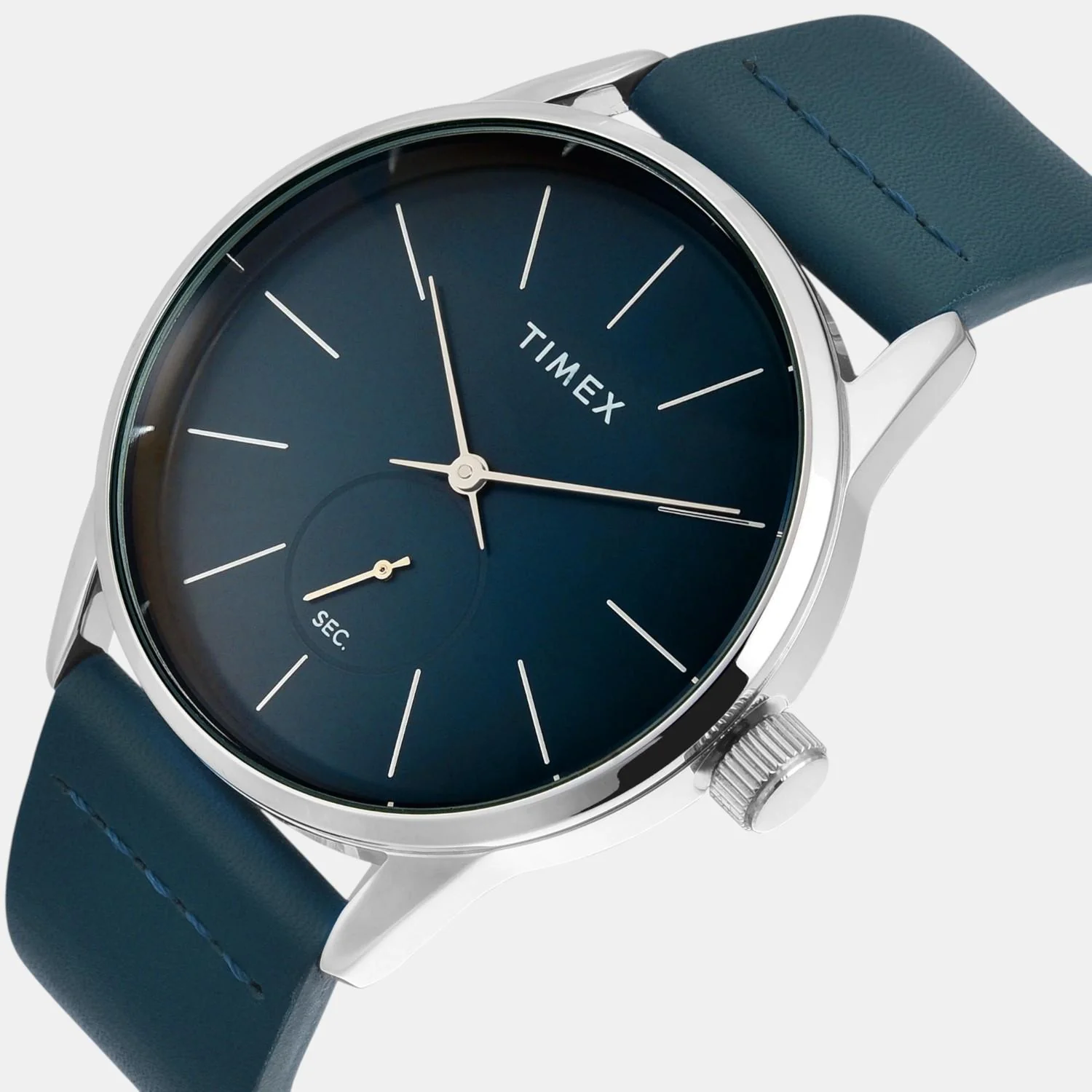 Fashion Men Quartz Sea Green Dial Analog Leather Watch TWEG25503 - Image 2